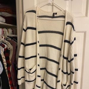 Blue and White Cardigan from Moon & Madison (S)